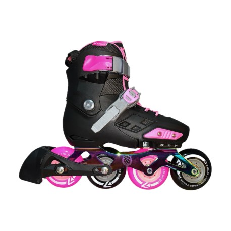 V-Roller X1 - Patines Freeskate Ajustables Negro/Rosa