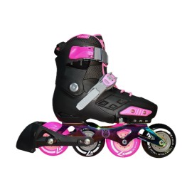 V-Roller X1 - Patines Freeskate Ajustables Negro/Rosa